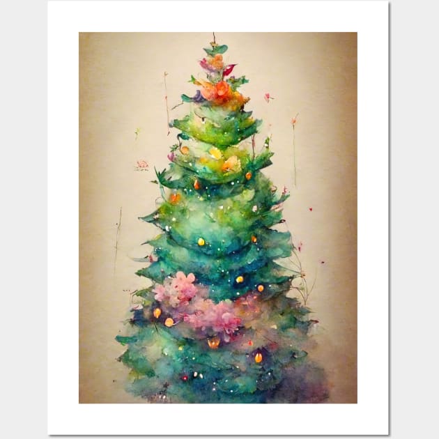 Christmas tree Wall Art by Art8085